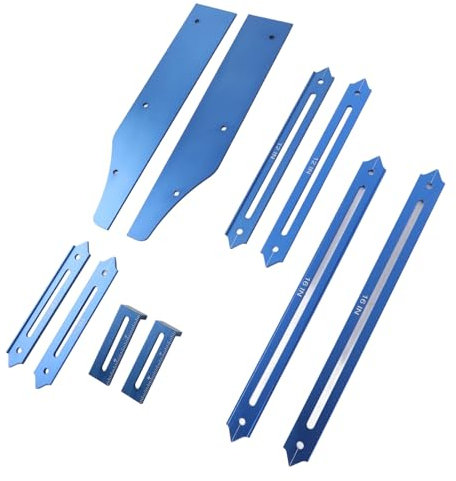 Aramox Strumento Regolabile con Scala -lega in Alluminio per Misurazione Precisa, Memoria Confortevole e Uso Versatile per il Rinnovamento delle Scale con Coperchio della Scatola e 6 Cinghie di