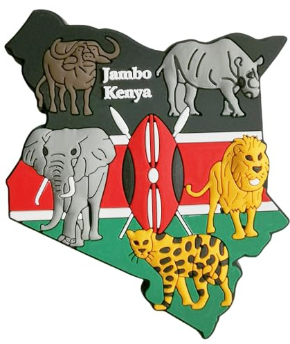 Kenya Africa Tourist Souvenirs 3D Refrigerator Magnets Fridge Decoration Magnets