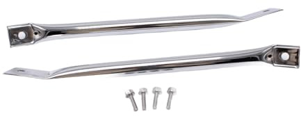 Dualoai 2 Pièces Cadre Renfort Métal Barres Support Radiateur Résistantes Convient pour Restauration Voiture Camion, Noir