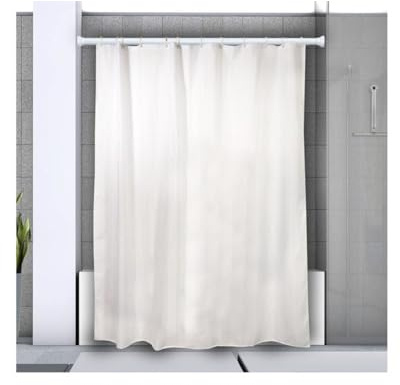 Spirella Teleskop Duschstange Duschvorhangstange, Teleskopstange Magic Verstellbereich 75-125 cm, Ø21mm, Edelstahl - zum kleben oder Bohren