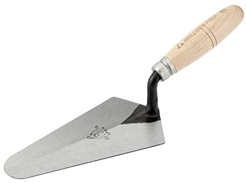 Bellota 5842-B - Truelle Forgée Madrilène avec Manche en Bois de Hêtre pour Travaux de Maçonnerie et de Carrelage, Dimensions 115x68 mm