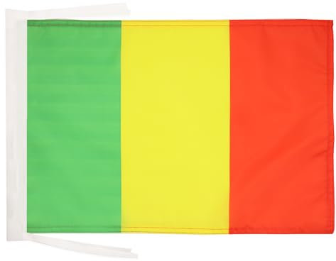 AZ FLAG - Drapeau Mali - 45x30 cm - Pavillon Malien 100% Polyester avec Deux Cordelettes - 20g