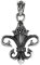 Kiss of Leather Fleur de Lys Pendentif en 925 Sterling Argent Nr.40A
