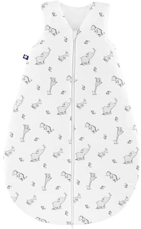 Julius Zöllner Baby Sommerschlafsack aus 100% Baumwolle, Größe 90, Standard 100 by OEKO-TEX, made in Germany, Safari