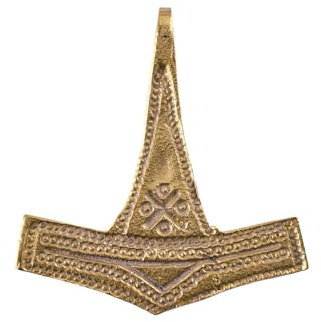 Battle-Merchant Martillo de Thor, latón Larp Ritter Odin Thor Martillo Vikingo Medieval