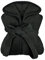 npluseins extra weicher Kapuzen-Bademantel aus Kuschelfleece - in modernen Farben und verschiedenen Größen - unisex & wadenlang, XL, schwarz
