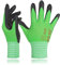 DEX FIT Nitrile Work Gloves FN320, 3D Comfort Stretch Fit, Power Grip, Durable Foam Coated, Thin & Lightweight Premium Nylon, Machine Washable, Green 7 (S) 3 Pairs
