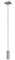 lightling modern Pendellampe Julie, 1-flammige Pendelleuchte nickel matt Metall, Esszimmer Küche Wohnzimmer, 1 x GU10 max. 35W, ø 6 cm, höhenverstellbar max. 150 cm