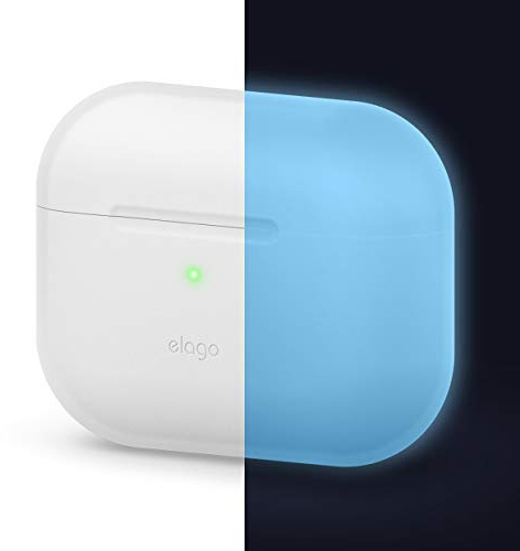 elago Original Silicone Case Kompatibel mit AirPods Pro Hülle Ladecase - 360 Grad Rundum Schutzhülle, Hochwertige Silikonhülle [Passform Getestet] (Nachtleuchtendes Blau)
