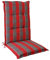 OUTLIV. Polsterauflage Florence Dessin 2096 Klappsessel -Auflage 120x50x6 cm Sitz- Rückenkissen Rot-Grau Kariert Sitzauflage für Gartensessel und Gartenstuhl