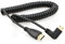 HangTon Mini-HDMI-auf-HDMI-HDTV-Spiralkabel für Handy, Tablet, Laptop, DV-Kamera, Computer-Monitor, links abgewinkelt, 1,2 m