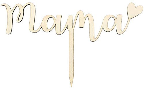 Mama Cake Topper als Tortendeko zum Geburtstag & Muttertag – Cake Topper Mama – Tortendeko & Kuchen Topper Mama – Torten Deko Muttertag Topper