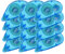 Permanent Glue Tape Runner Double Sided Adhesive Scrapbook Runner Tape Roller - 0.3-inch by 360-Inch - Permanent Adhesive Dots Roller Applicator, Blue, 12 Pack