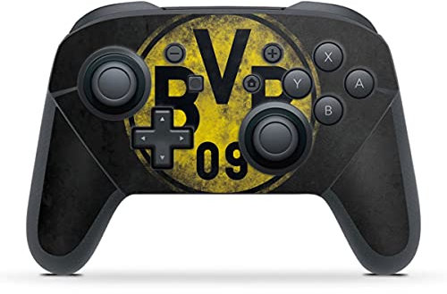 DeinDesign Skin kompatibel mit Nintendo Switch Pro Controller Folie Sticker Borussia Dortmund BVB Fanartikel