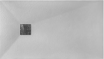 Plato DE Ducha Resina Mod. LAROC Carga Mineral Y Gel Coats (Blanco, 180 X 70)
