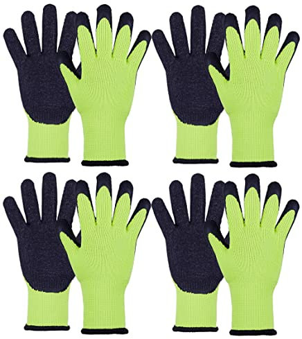 Novatool 4 Paar Montagehandschuhe Herren I Größe 8 I Polyester I EN388:2016 4142X | EN511 X2X I Warme Arbeitshandschuhe Schutzhandschuhe Winter Gartenhandschuhe Handschuhe Frost