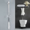 Barra de ducha, 66 cm, acero inoxidable, barra de ducha ajustable, soporte para cabezal de ducha con accesorios de tornillo, barra para alcachofa de ducha de mano