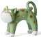 SEINHIJO Katze Statue Figuren Tier Geschenk Modern Skulptur Dekor Polyresin Grün 16cm