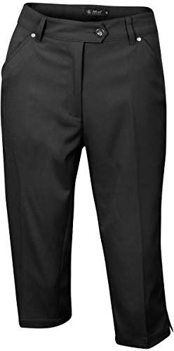 Island Green IGLPNT1487SS Capri-Golfhose für Damen, Schwarz, EU 36
