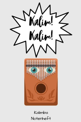 Kalimba Notenbuch bzw. Notenheft: Notenbuch zum Notieren von 60 verschiedenen Liedern – ca. DIN A5 – mit blanko Notenliniensystem
