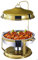 Acier Inoxydable Chafing Dish avec Couvercle Suspendu, Buffet Traiteur Ensemble de récipients Chauffants Comprend Un bac à Nourriture, Bac à Eau, Porte-Carburant, pour la Fête De Mariage,d'or