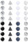 Rajnard Piercing Kugeln Ersatz 16G 3mm Ersatzkugeln für Lip Labret Stud Septum Ring Helix Tragus Augenbraue Rook Daith Piercing Schmuck Damen Herren 32 Stück Silber und Schwarz