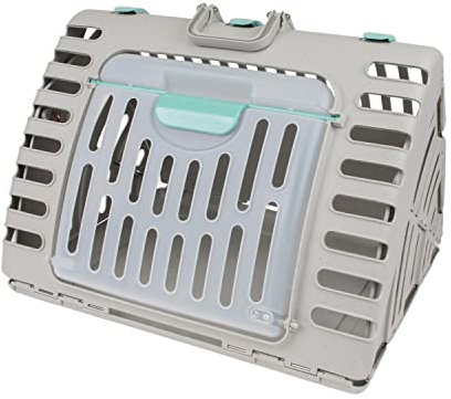 SportPet Designs Foldable Travel Cat Carrier - Front Door Plastic Collapsible Carrier Collection, Waterproof Bed