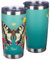 Christian Art Gifts Stainless Steel Double Wall Vacuum Insulated Tumbler 18 oz Butterfly Teal BPA-free Travel Mug with Retractable Lid Inspirational Bible Verse for Women - Hope -Isaiah 40:31