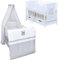 Generisch Baby Delux Babybett Komplett Set Mia umbaubar zum Juniorbett weiß 120x60 Matratze Schublade Schutzgitter Bettset Premium (Zebra)