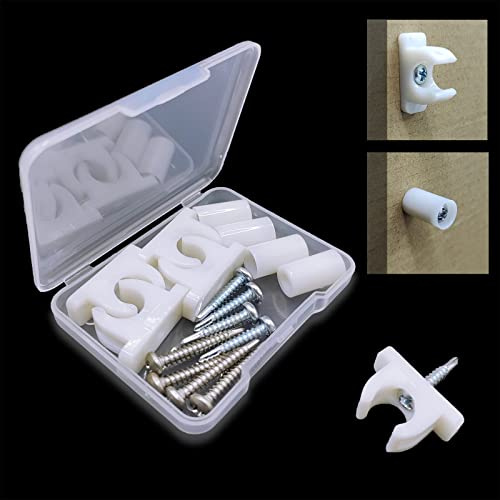 fallingstar False Cabinet Clips Tip-Out Sink Cabinet Clips | Universal False Front Fasteners for Drawer/Cabinet with Snap Mechanism - Hardware Replacement Set Includes Screws (4, Clear)