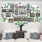 Familienbaum-Bilderrahmen-Aufkleber für Wand, DIY, 3D-Baum, Wandaufkleber, Wohnzimmer, Baum des Lebens, Wandkunst für Wohnzimmer, Wanddekorationen für Schlafzimmer (207 x 146 cm, Grün)