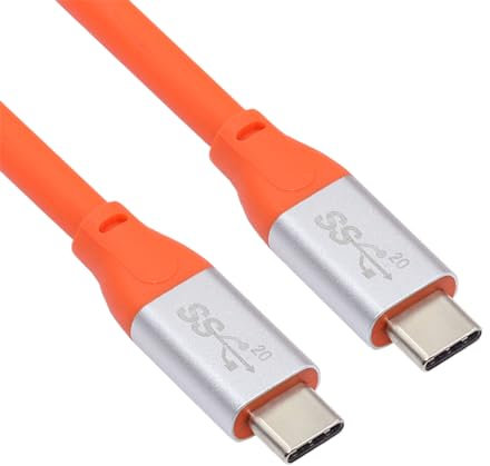 NFHK USB3.2 Cable 20Gbps Ultra Soft High Flex 100W 8K 5K 4K USB4.0 Hyper Super Flexible Cord Male to Male 200CM