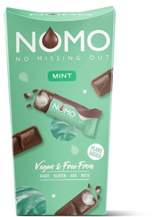 NOMO Hero Box Mint - 140g - Geschenkbox mit Schokolade - Allergenfrei - Vegan, Glutenfrei, Nussfrei - mit zertifizierter Schokolade