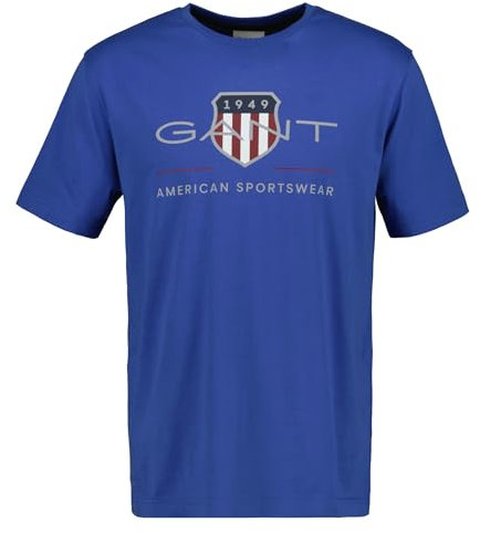 Gant Herren REG Archive Shield SS T-Shirt, Rich Blue, Large
