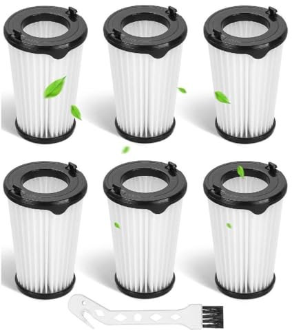 Paquete de 6 filtros de plástico para aspiradora AEG CX7/CX7-2, filtro lavable