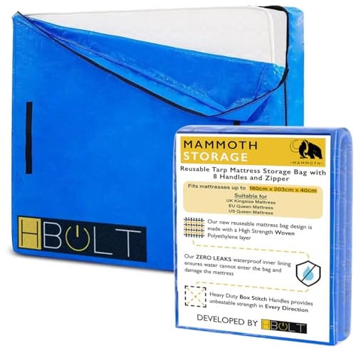 MAMMOTH Premium Mattress Storage Bag – Robust Protection for Moving & Storing – Shields Against Dust, Stains, and Pests (King - ULTRA)