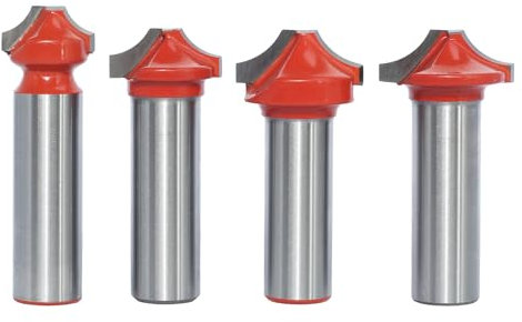 AKYLIN Viertelstabfräser 12mm schaft,4 Stück Fräser für Oberfräse Gerade Fräser Router Bit,Holzfräser Schneidmesser Fräser-Bits für Holzbearbeitung
