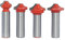 AKYLIN Lot de 4 fraises à tige quart de tige de 8 mm, pour défonceuse, routeur, fraiseuse à bois, lames de coupe, embouts de fraisage pour le travail du bois