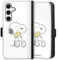 DeinDesign Klapphülle kompatibel mit Samsung Galaxy S24 Handyhülle aus Kunst Leder schwarz Flip Case Peanuts Snoopy Liebe