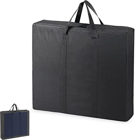 Fenghome Folding Table Storage Bag, Waterproof 500D Oxford Cloth Folding Camping Table Carrying Bag with Shoulder Strap Outdoor Multifunctional Table Carry Bag - 125x13x78cm (Black-Only Bag)