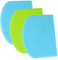 SURDOCA Dough Scraper Bench Scraper - 3P 5.9x4.3 Plastic Flexible Bowl Scraper, Sharp Edge & Angles Cake Scraper. Non-Slip Bakeware Decorating Tools Sculpting & Modeling Tools - Blue+Green+Blue