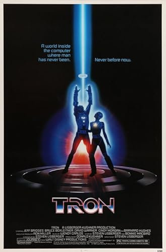 Tron Poster A5 – Wandkunst, Heimdekoration, Filmposter, Leinwand, Film, Kino, Retro, Vintage, Kult, klassisch, Nostargic, Saga, moderner Nachdruck, wir drucken jedes Poster für Sie, randlos, 80er,