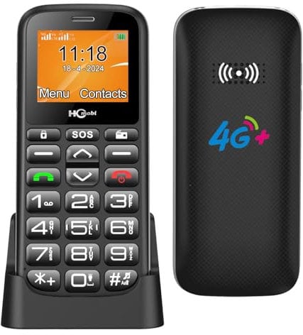 4G Senior Mobile Phone for elderly,Big Button Mobile Phone for Elderly,Charging Cradle,SOS Button,1000mAh battery,Unlocked basic mobile phone.