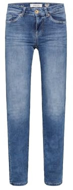 SOCCX Damen Jeans RO:My Regular Fit Blue Vintage, 34, 30