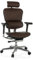 hjh OFFICE Leder Bürostuhl ergonomisch ERGOHUMAN GEN2 Originales Design, 24h Einsatz, Bürosessel mit Flexibler Lordosenstütze, Sitzfläche gepolstert, Braun