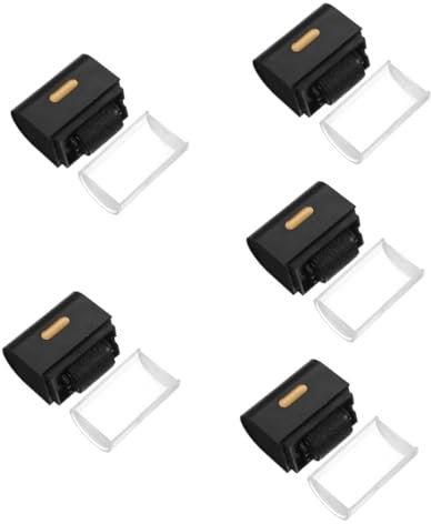 Tofficu 5stücke Titel Tragbarer Rollstempel Für Datenschutz Multi-funktionsstempel Für Dokumente Verträge Und Adressen Graphit
