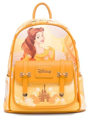 Wondapop Disney Die Schöne und das Biest Belle Mini-Rucksack, veganes Leder, 27,9 cm, gelb, Einheitsgröße, Modern
