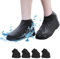 4 Paar Schuhüberzieher Wasserdicht Wie wiederverwendbar wasserdichte Schuhüberzieher Silikon Überschuhe Wasserdicht Regen Schuhüberzieher Silikon Überzieher Schuhe Gilt für Herren, Damen(L) (Schwarz)