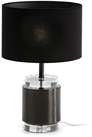 LAMPARA SOBREMESA 14X14X33 ACRILICO/METAL NEGRO