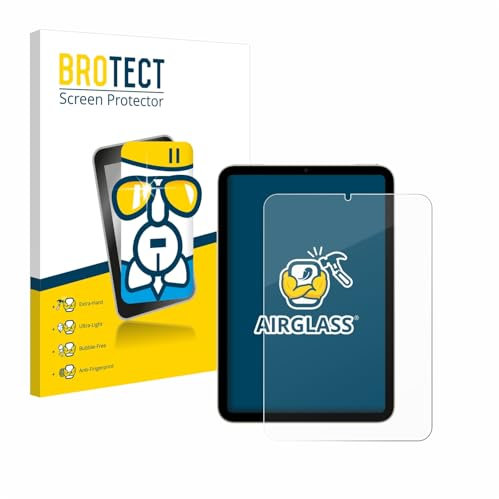 BROTECT Schutzglas für Apple iPad Mini 7 WiFi 2024 Schutzfolie Panzer Folie Glas Displayschutz Made in Germany [Kratzfest 9H, Anti-Fingerprint]